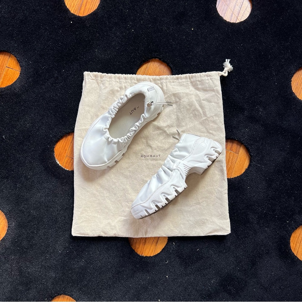 Rombaut White Boccaccio Ballerina Flats